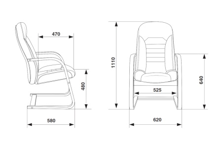 Кресло Бюрократ T-9923WALNUT-AV черное