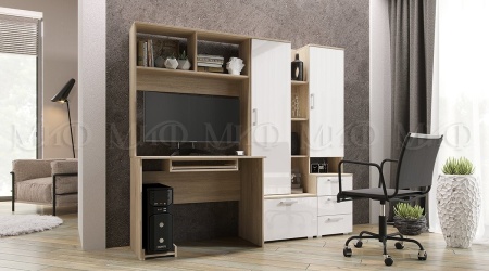 Компьютерный Стол Моника №6 Дуб Сонома/Белый Ш-2000 x В-1796 x Г-538 мм