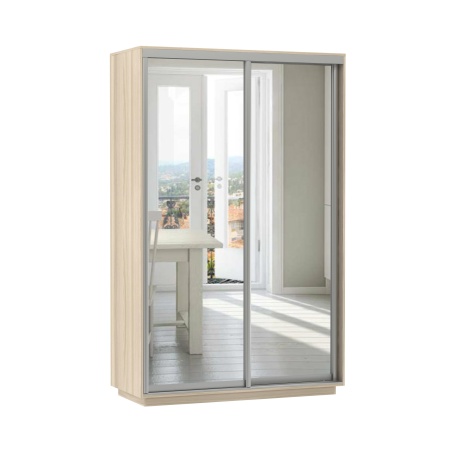 Шкаф-Купе 2-х Створчатый Тиффани Рамир Зеркальный 1000/1200/1400/1500/1600 мм/Разные Цвета