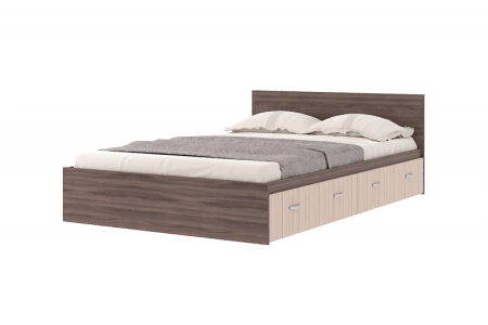 Кровать Рига с 4-мя Выдвижными Ящиками 1400/1600 х 2000 мм
